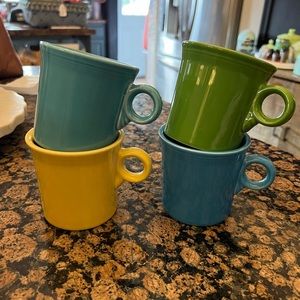 Set of 4 Fiesta dinnerware mugs
